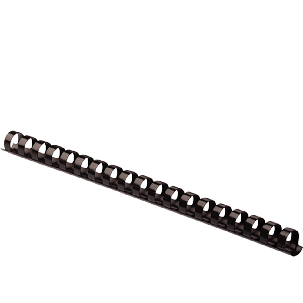 M-Bind Plastic Binding Comb - 8mm x 21 Ring, 100pcs/box, Black